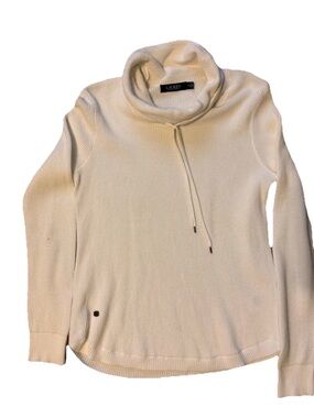 Lauren Ralph Lauren Off-White Cowl Neck Drawstring Sweater